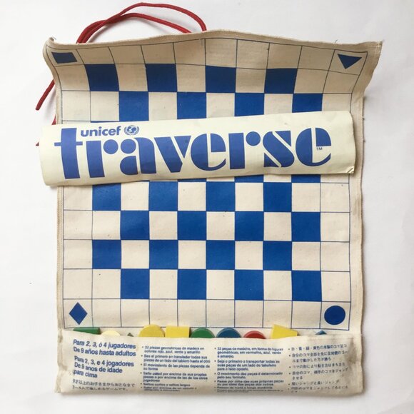 Vintage Traverse Unicef Canvas Packable Board Game Educational Insights 1992 - Picture 1 of 10